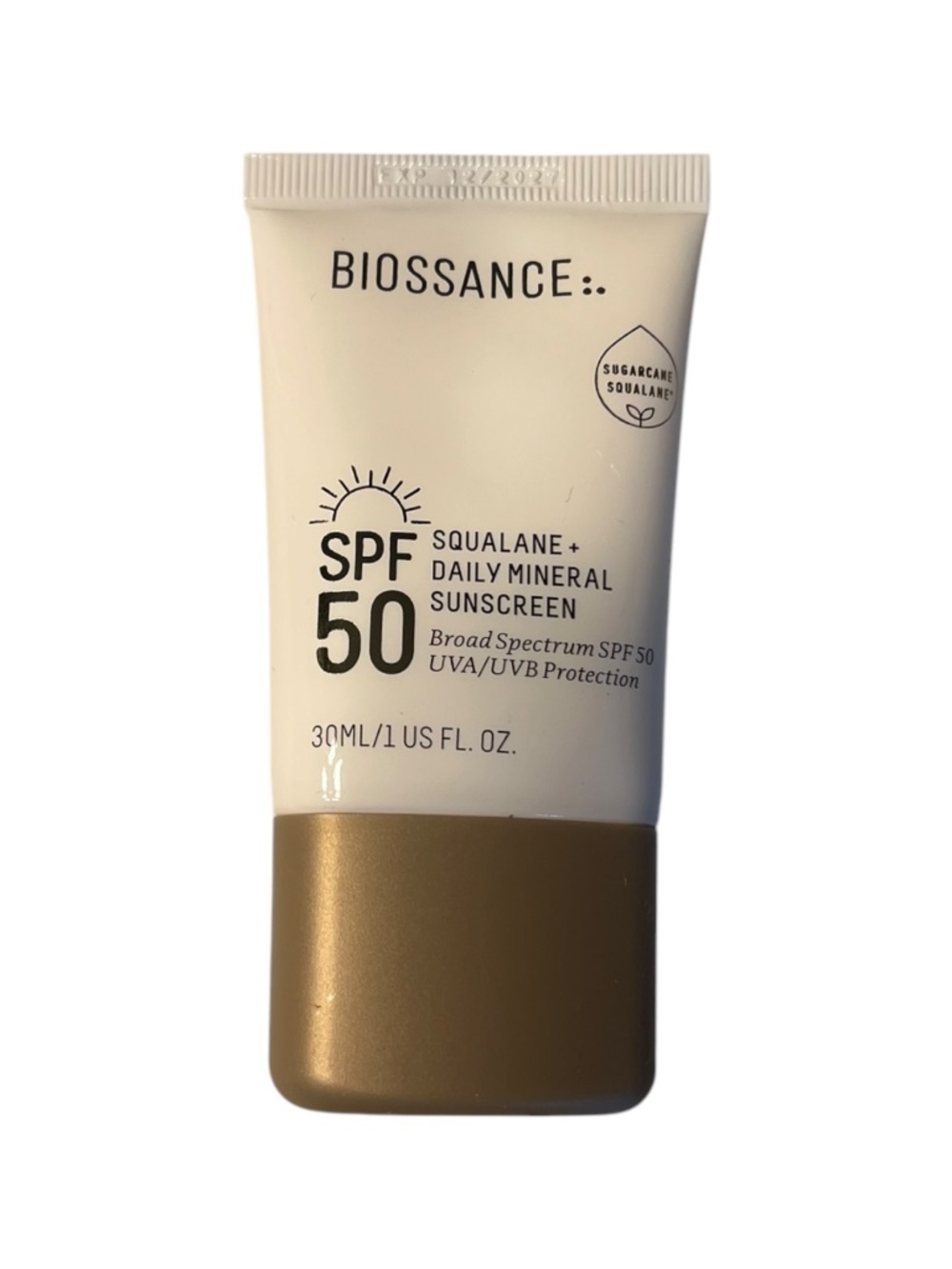Biossance Squalane + Daily Mineral Sunscreen SPF 50, 1 oz/30 mL, NEW